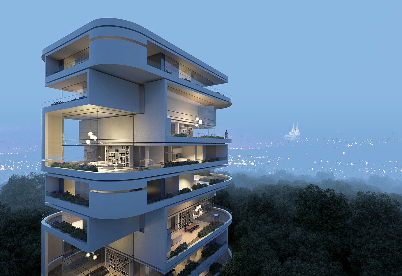 Interior de apartamento moderno diseñado por Juan Núñez